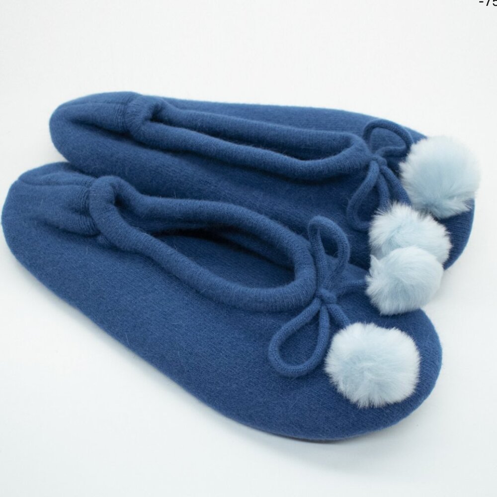 100% Cashmere padded Balerina slippers!!- Portolano